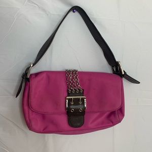 Gianni Bini Pink and Brown Buckle Shoulder Bag
